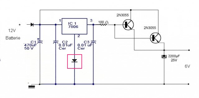 Convertisseur regulateur 12v vers 6V 15 A (essuie glace - ventilation)