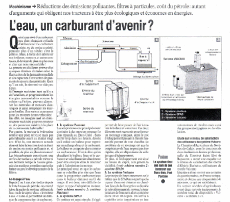 article dopage à l'eau tracteurs