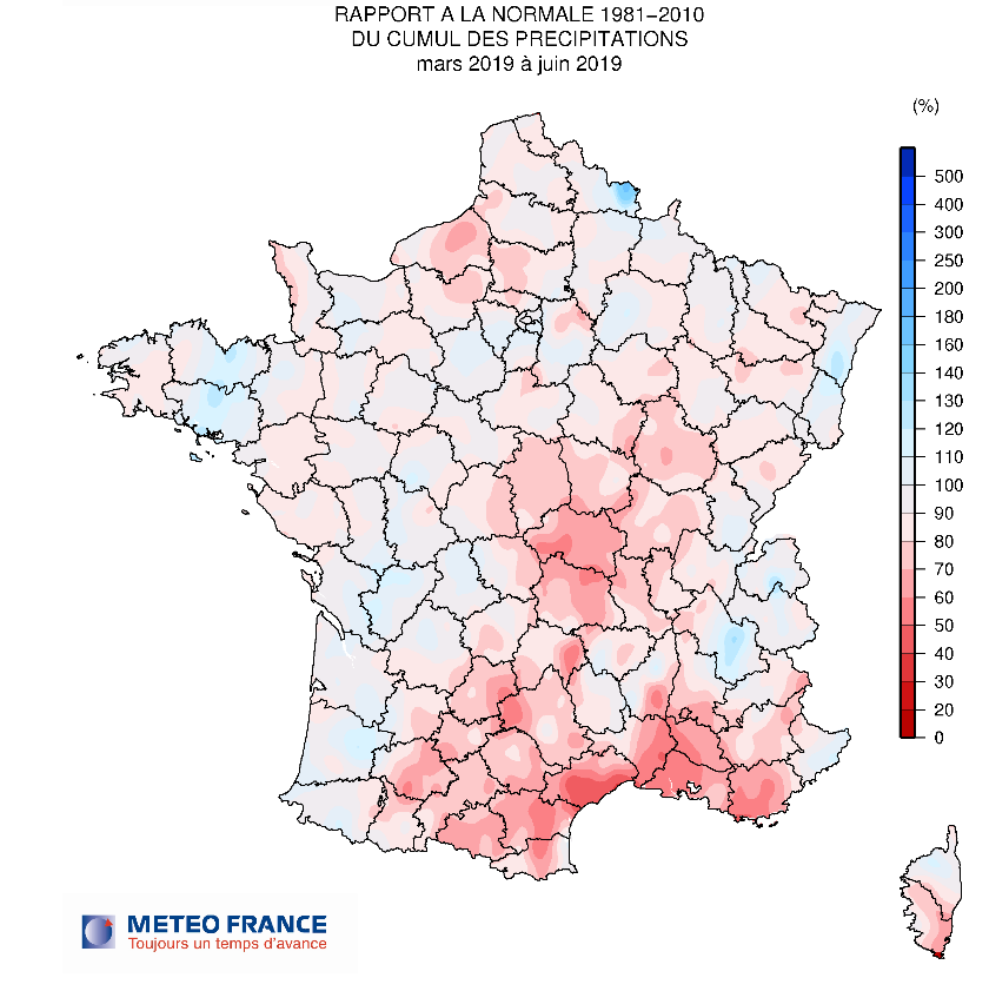 Pluvio mars à juin 2019 carte rapport à la normale.png