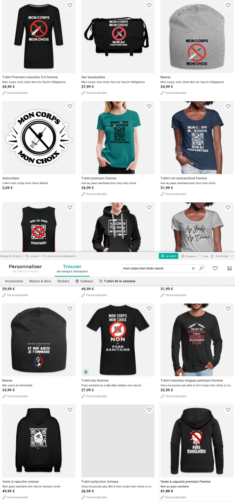 Zrzut ekranu 2022 o 06-30-19 Pomysły na prezenty moje ciało mój wybór szczepionka do kupienia online Spreadshirt.png