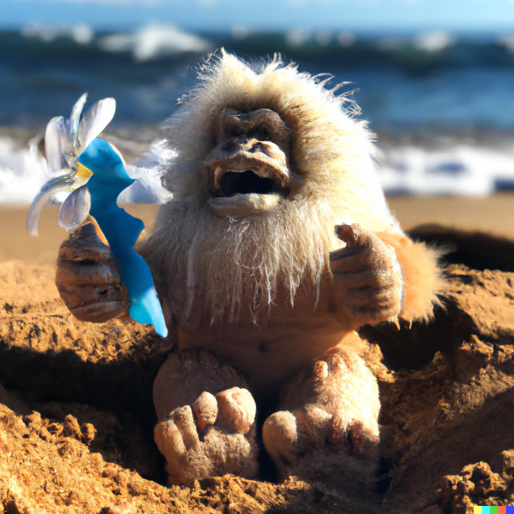 DALL E 2023-02-08 09.44.48 - Ein Foto des Yeti im Bikini an einem Strand in Hawaii.png