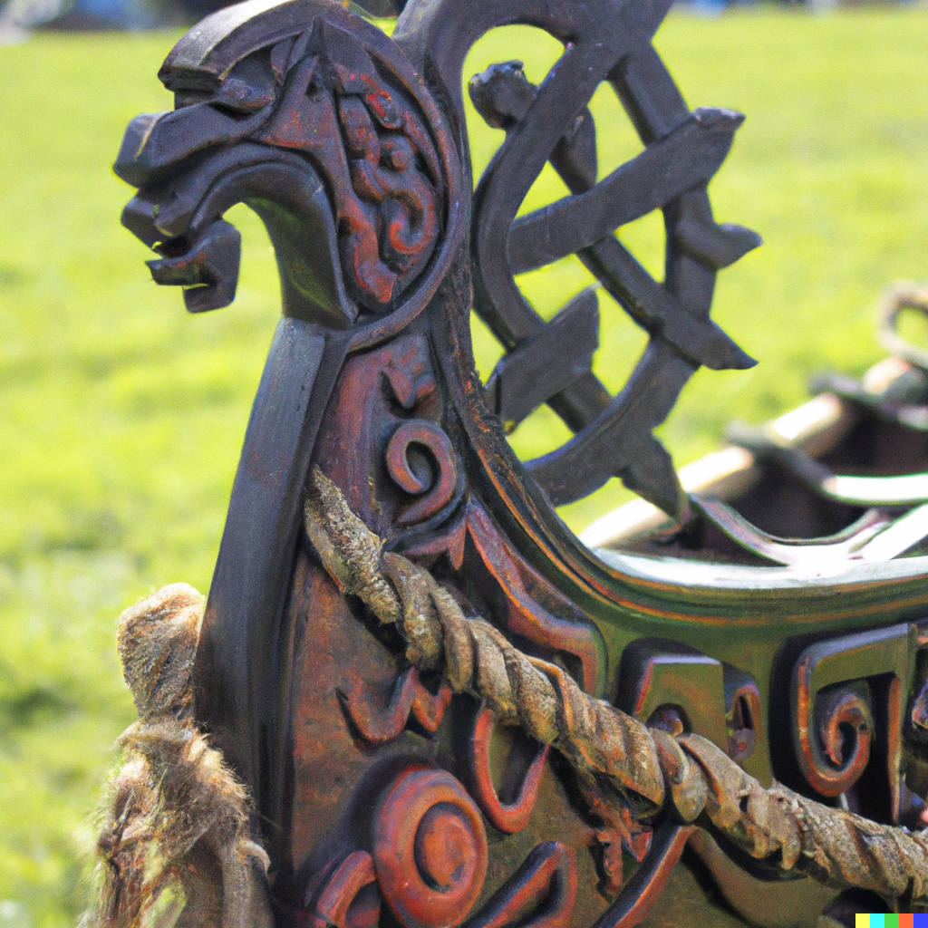 DALL·E 2023-02-08 09.44.27 - A photography of a Viking Longship with Warhammer 40000 design.png