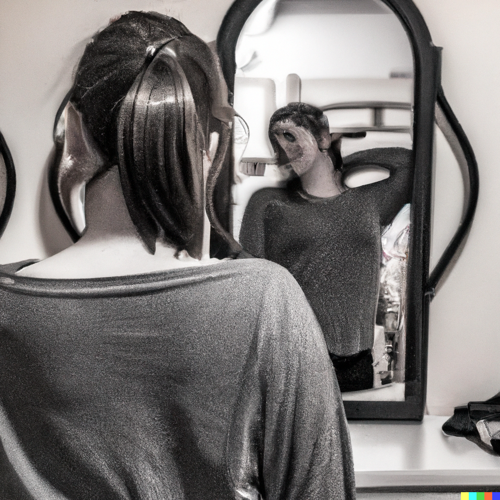 DALL·E 2023-02-08 10.02.43 - Photo de dos d'une personne regardant son reflet dans un miroir.png