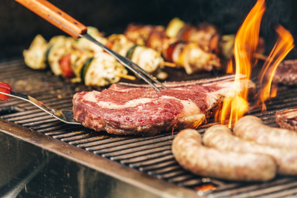 Steak au barbecue