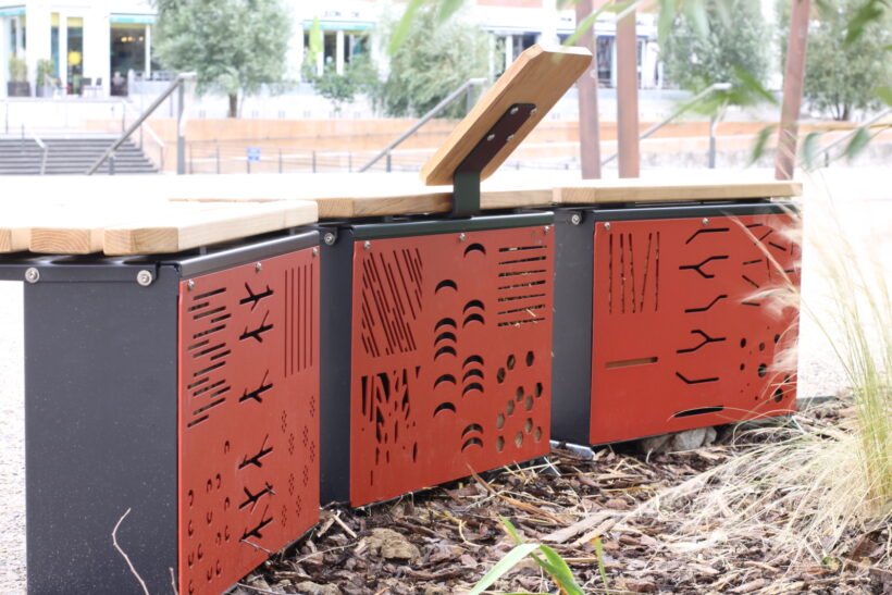 Banc Refuge installé à Strasbourg Rivétoile © DEFI-Écologique